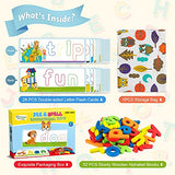 Officygnet See & Spell Learning Educational Toys and Gift for 3 4 5 6 Years Old Boys and Girls - Matching Letter Game for Preschool Kids - 80 Pcs of Officygnet