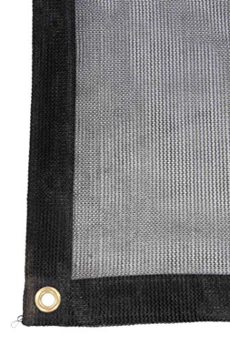 Mytee Products 12'x20' Black 70% Shade Mesh Tarp for Outdoor w/Grommets - 6 Oz Extra Durable Heavy Duty Mesh Tarps for Dump Truck, Rolloff Trucks - - WoodArtSupply