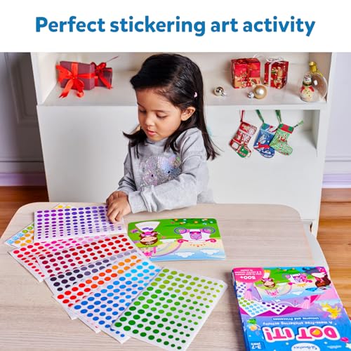 Skillmatics Art Activity - Dot It Unicorns & Princesses, No Mess Sticker Art for Kids, Craft Kits, DIY Activity, Gifts for Boys & Girls Ages 3, 4, 5, - WoodArtSupply