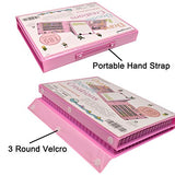 Sunnyglade 185 Pieces Double Sided Trifold Easel Art Set, Drawing Art Box with Oil Pastels, Crayons, Colored Pencils, Markers, Paint Brush, Sunnyglade