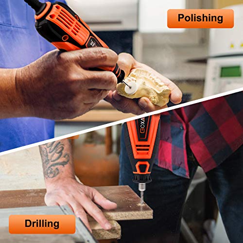 𝟭𝟰𝟭𝗣𝗰𝘀 𝗥𝗼𝘁𝗮𝗿𝘆 𝗧𝗼𝗼𝗹 𝗔𝗰𝗰𝗲𝘀𝘀𝗼𝗿𝗶𝗲𝘀 𝗞𝗶𝘁 - GOXAWEE 1/8-inch Shank All Purpose Power Tool Accessory Set Universal Fitment for Easy Drilling Sawing Sanding GOXAWEE