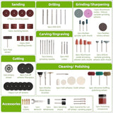 Huepar Tools Rotary Tool Accessories Kit, 510Pcs Accessories Kit,1/8 inch(3.2mm) Diameter Shanks, Universal Accessories for Easy Cutting, Sanding, Huepar Tools