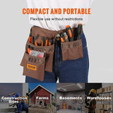 VEVOR Tool Belt, 13 Pockets, Adjusts from 29 Inches to 54 Inches, Polyester Heavy Duty Tool Pouch Bag, Detachable Tool Bag for Electrician, VEVOR