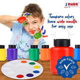 J MARK All Inclusive Toddler Painting Set - Spill Proof Paint Cups, Paint Pad, Brushes, Safe Tempera Toddler Washable Paint, Palette - Toddler Paint J MARK