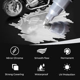 Metallic Markers Gold Pen Silver Marker, Mirror Chrome Paint Marker for Art, Dual Tips, Permanent Metallic Pens for Halloween Pumpkins, Ceramic, Artcroof