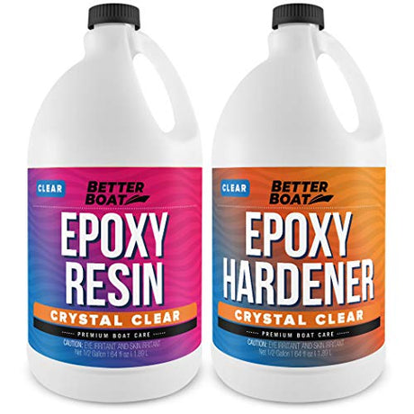 Craft Resin Epoxy Resin Kit for Beginners with Resin Molds, Table Top Art Resin Jewelry Casting DIY Tumblers & Wood 1 Gallon 2 Part Resin Epoxy Kit Better Boat