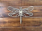 Laser cut 12 inch wide Dragonfly - Wood Cutout, Unfinished 1/8 inch MDF Wood Blanks, DIY Craft Tak n Stik