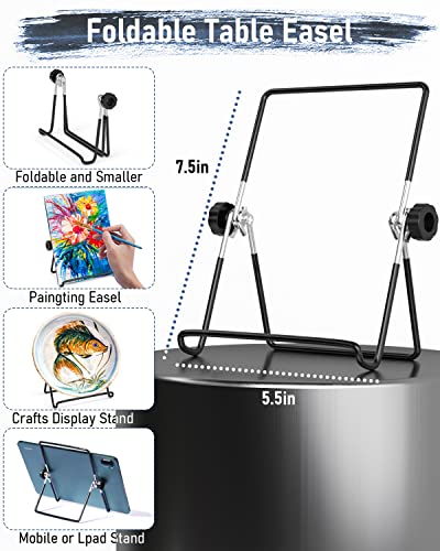 Nicpro Kid Paint Set, 34 PCS Painting Supplies Party Kit Non Toxic,12 Colors Acrylic Paint, Table Easel, 6 Canvas Panels, 10 Brushes, Paper Pad, Nicpro