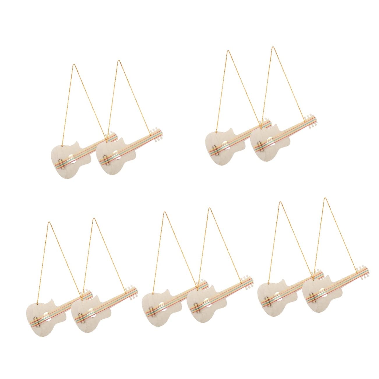 Toyvian 10 Pcs Child Guitar Mini Toys Miniature Guitar Miniature Guitar Toy Childrens Ukulele Unfinished Guitar Toy Crafts DIY Painting Guitar Toy Toyvian