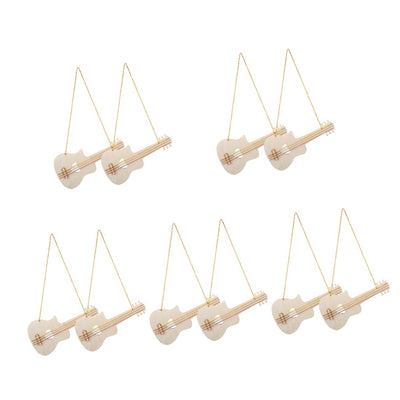 Toyvian 10 Pcs Child Guitar Mini Toys Miniature Guitar Miniature Guitar Toy Childrens Ukulele Unfinished Guitar Toy Crafts DIY Painting Guitar Toy