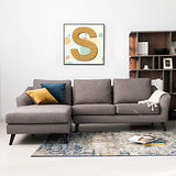 12 Inch Wooden Letter S, 1/4 Inch Thick Large Unfinished Wood Letter for DIY Crafts Home Wall Decor TDOCK