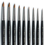 Winsor & Newton Series 7 Kolinsky Sable Miniature Watercolor Brush - Short Handle Round #3 - WoodArtSupply