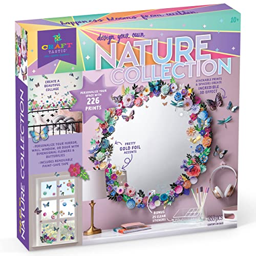 Craft-tastic — Design Your Own Nature Collection – DIY Collage Arts & Crafts Kit – Personalize Your Wall, Mirror, Window, Or Door with Dimensional Craft-tastic