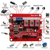 Doesbot GRBL 1.1 CNC 3-Axis Control Board Support 48V 500W DC Spindle and 12V 60W Laser with Power Switch for DIY Mini Engraving Machine Wood Router Doesbot