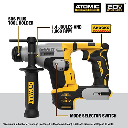 DEWALT 20V SDS MAX Hammer Drill, Cordless, 5/8 in., Tool Only (DCH172B) - WoodArtSupply