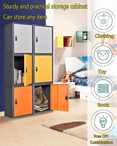 KAER Locker Storage Cabinet,Lockable Storage Cabinet,Metal Locker Storage Cabinet With1 Doors, 19.6" H Cabinet Organizer, for School, Office, - WoodArtSupply