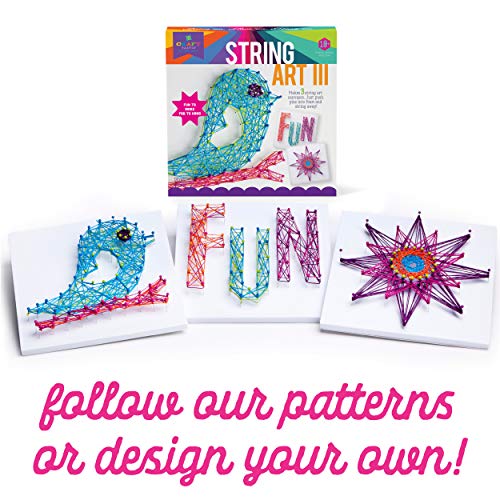 Craft-tastic DIY String Art – Craft Kit for Kids – Everything Included For 3 Fun Arts & Crafts Projects – Bird Series Craft-tastic