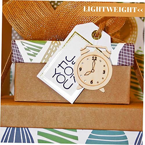 Hohopeti 5 Packs Unfinished Wooden Clock Cutouts Wooden Embellishments Wood Clock Cutouts unpainted Clock Cutouts Wood Coasters Educational Toys Hohopeti