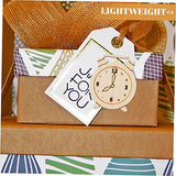 Hohopeti 5 Packs Unfinished Wooden Clock Cutouts Wooden Embellishments Wood Clock Cutouts unpainted Clock Cutouts Wood Coasters Educational Toys Hohopeti