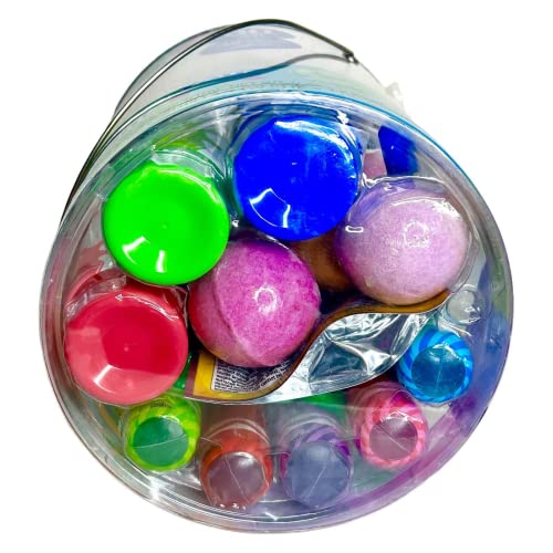 Crayola Bathtime Activity Bucket Kid's Bundle, 30-Piece Set with Bath Bombs, Colorful Finger Paint Soap Tubes, Body Wash Pens, Bath Drops, Palette, Crayola
