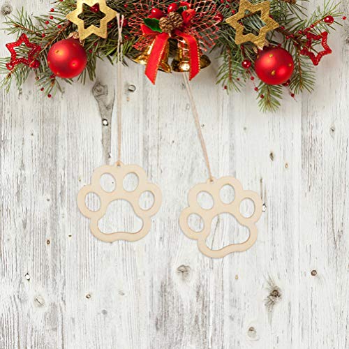 Healifty 30pcs Bear Printed Wood Chip Pendant Unfinished Wood Slices Bear Wood Cutout Unfinished Bookmark Bear Shape Gift Blank Bookmarks Wooden Healifty