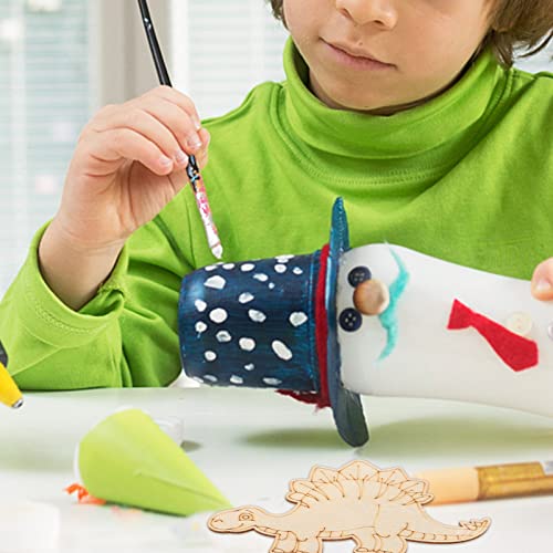 ABOOFAN 10 Pcs DIY Dinosaur Coloring Unfinished Dinosaur Toys Dinosaur Wood Slices Hollow Wood Animals Unfinished Wood Discs Dinosaur Craft Slices ABOOFAN