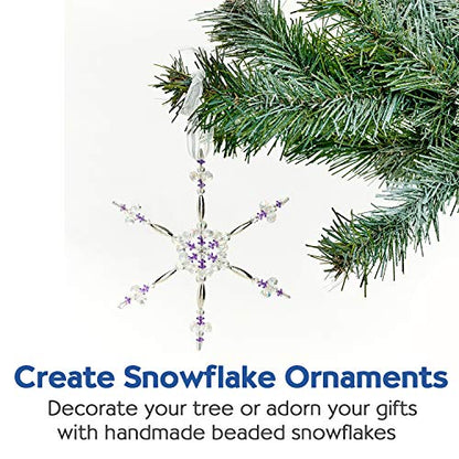 Creativity for Kids Beaded Snowflake Ornaments - Create 6 DIY Ornaments - Holiday Crafts for Kids, Christmas Activities for Girls and Boys Ages 8-12+ - WoodArtSupply