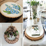 Philorn Natural Wood Slices for Centerpieces 10 Pcs 5.1-5.5 inch Unfinished Wood Rounds with Bark Wooden Circles for Crafts, Tree Slices for DIY Arts Philorn