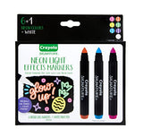 Crayola Signature Neon Markers, Light Effects, 6 Count, Gift for Teens & Adults Crayola