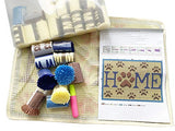 3D Latch Hook Kits Rug,with Printed Canvas,Christmas Decor Carpet Embroidery Tapestry Cross Stitch Kit DIY Handmade Rug Cushion MeetBSelf