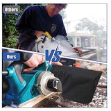 2 Pcs Table Saw Miter Saw Dust Bag Black Dust Collection Bag for Miter Saw 255 Model with Zipper and Wired Adjustable Stand Dust Bag for Belt Sander Mozeat Lens