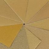 Dura-Gold Premium 80, 120, 150, 220, 240, 320, 400, 600, 800, 1000 Grit 1/4 Sheet Size Gold Sandpaper with Hook & Loop Backing, 5.5" x 4.5", 4 Each Dura-Gold
