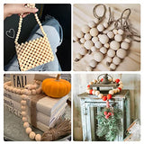 Foraineam 1000 Pieces Wood Beads Unfinished Natural Wooden Loose Beads Round Spacer Beads for Craft Making (6mm, 8mm, 10mm, 12mm, 14mm, 16mm, 20mm) Foraineam