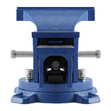 Iglobalbuy 6" Bench Vise with Anvil, Vice Tool 6 Inch Jaw Width Table Top Clamp 360° Swivel Base Heavy Duty Cast Iron Clamp Press Locking Home Bench Iglobalbuy