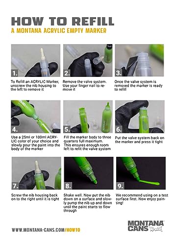 Montana Cans 15mm Acrylic Paint Marker, Shock Red Montana Cans