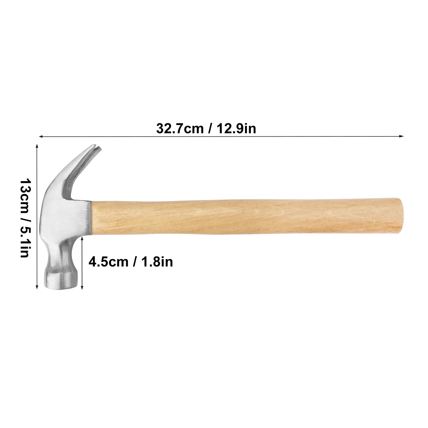 5 Packs 16 OZ Claw Hammer with Wood Handle, Perfect Gift for Your Husband, Dad, or Friends! Ideal for Woodworking, Repairing, and Nailing. by - WoodArtSupply