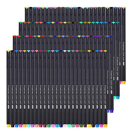 Yansanido 100 Pcs 100 Colors Fine Point Line Drawing Pens, 0.4mm of Pen Point for Painting, School and Office Supplies (100 colors) Yansanido