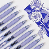 WRITECH Fine Point Gel Pens: Retractable 0.7mm Blue-Ink Color Pen for Journaling Smooth Writing Fine Point Tip Quick-dry Ink No Bleed Set 10ct WRITECH