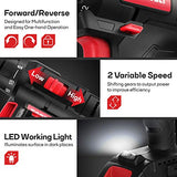 Eastvolt 20V Max Cordless Power Drill Driver Kit & Home Tool Kit, Max 310in.lbs. 18+1 PoisitionTorque Drill For Metal, Wood, Plastics, 168 Pieces Eastvolt