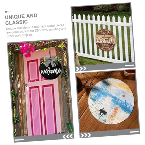 BESPORTBLE 5pcs Wooden Blank Hanging Tag Christmas Wood Sign Wood Sign Blank Unfinished Wood Cutout Blank Wooden BESPORTBLE