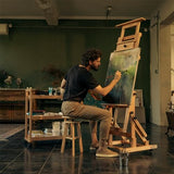 MEEDEN Deluxe Movable H-Frame Studio Easel,Painting Easel,Artist Easel,Heavy Duty Art Easel,Extra Large Easel for Adults,Solid Beech Wood Easel, MEEDEN