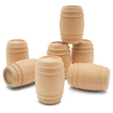 Wooden Pickle Barrel 1-5/8 Inch, Pack of 10, Small Unfinished Cargo Drums, Perfect for Miniatures, Scale Models, Mini Train Making or Woodworking Woodpeckers