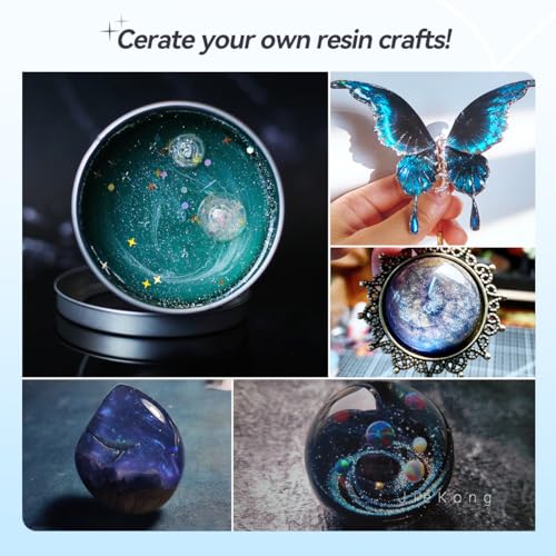 Epoxy Resin Color Pigment,5 Starry Sky Black Colors Resin Dye UV Resin Pigment,Highly Concentrated Resin Color Pigment for DIY Jewelry Making,Resin LIGHTWISH