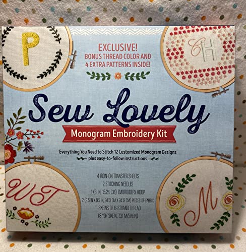 Sew Lovely Monogram Embroidery Kit - WoodArtSupply