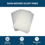 Benchmark Abrasives 6" x 9" White Coloured Non-Woven Scuff Abrasive Sanding Hand Pads Washable Reusable for Cleaning, Paint Removal, Surface Benchmark Abrasives