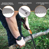 EverSaw Folding Hand Saw Camp Saw 8" Folding Saw - Pruning Saws for Tree Trimming Garden Saw – Rugged Camping Saw for Wood Cutter Trail Clearing Tree Home Planet Gear