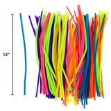 Horizon Group USA 200 Neon Fuzzy Sticks, Value Pack of Pipe Cleaners in 6 Colors, 12 Inches, Chenille Stems, Bendy Sticks, Great for DIY Arts & Horizon Group USA