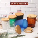 MILIVIXAY 12 Pack 7 OZ Black Matte Glass Candle Jars with Lids and Candle Making Kits - Bulk Empty Candle Jars for Making Candles - Spice, Powder MILIVIXAY