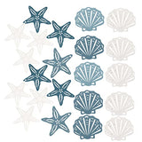 HONMEET 48Pcs Wooden Decorations Nursery Room Decoration Summer Party Favor Mini Beach Hanging Ornament Unfinished Wood Nautical Mediterranean Decor HONMEET