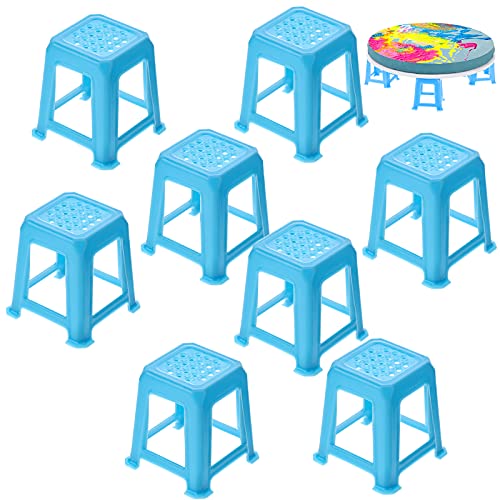 8 Pieces Canvas Stands Paint Stands for Painting Mini Canvas Feet Risers Canvas Support Stands for Fluid Acrylic Pouring Paint Supplies (Blue) - WoodArtSupply